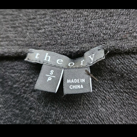 NWT Theory Women's Size S Ixen Knit Skirt Wool Blend Lorywash Black Side Zip - Picture 2 of 4